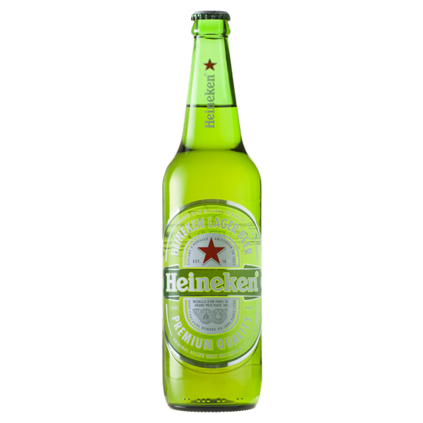 CERVEJA LAGER PURO MALTE HEINEKEN GARRAFA 600ML