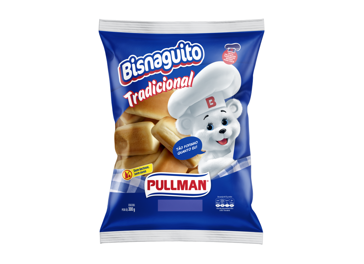 PÃO BISNAGUINHA TRADICIONAL ZERO LACTOSE PULLMAN BISNAGUITO PACOTE 300G